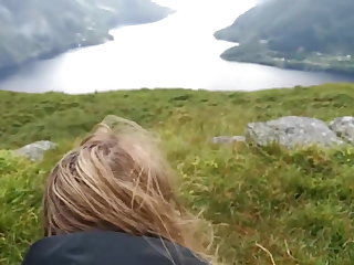 Norwegian Me and my ex-boyfriend on a trip in Norway