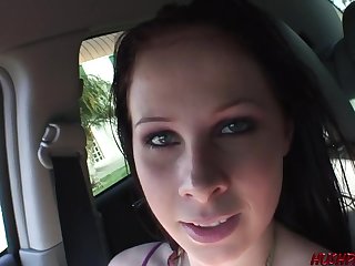 Pick Up Busty Gianna Michaels sucks dick in a van then is fucked
